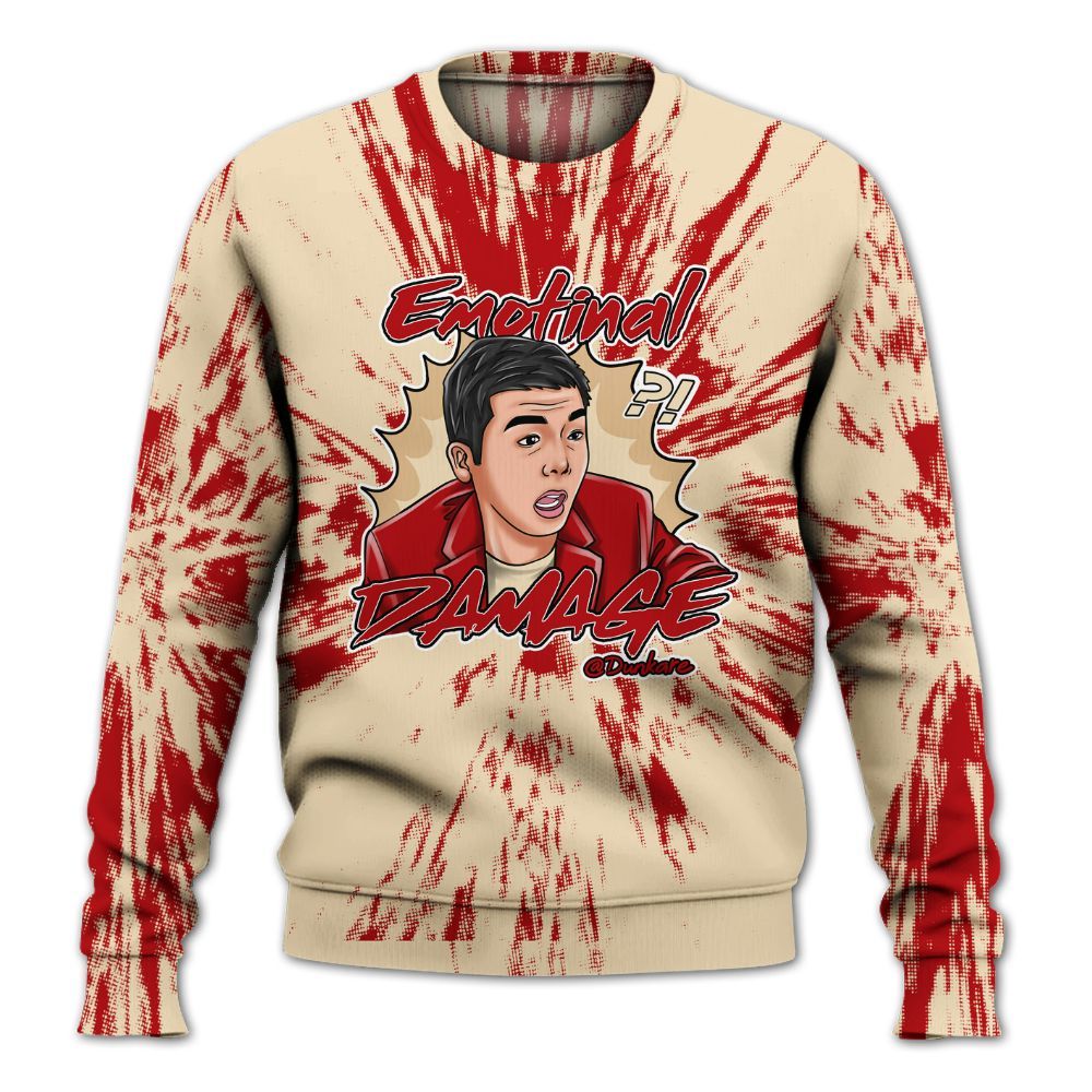 Sweatshirt To Match Dunk Low Strawberry Waffle - Damaged Meme Shirt Unisex Outfit All Over Print