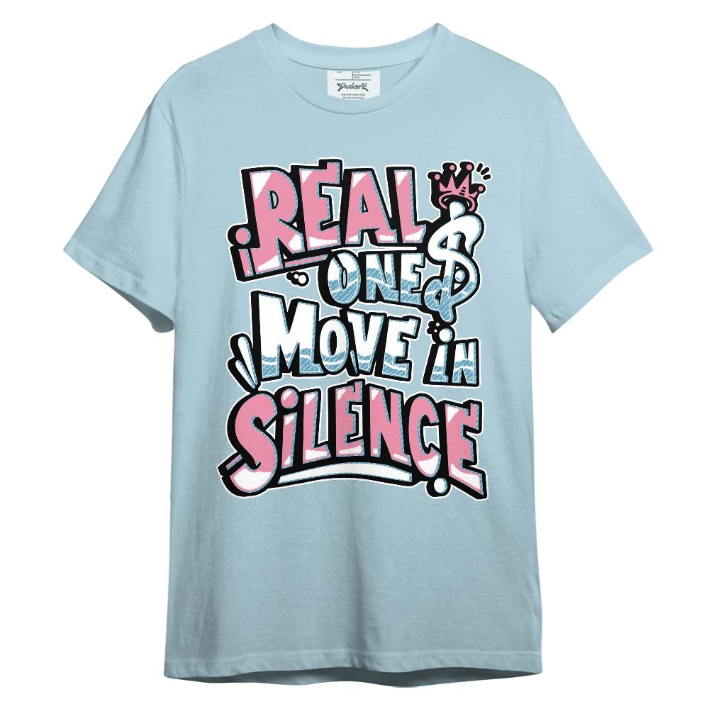 Shirt To Match Denim Pink Glow 3s - Ones Move In Silence Graphic