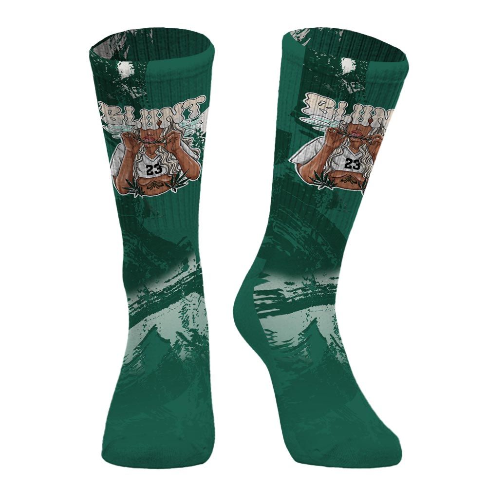 Sock To Match Oxidized Green 4s - Bluntz Unique Circle Splash