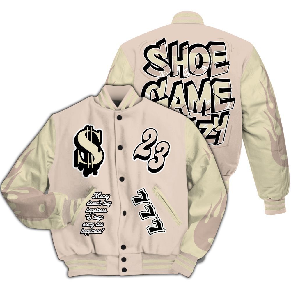 Varsity Jacket To Match A Ma Maniere X Fossil Stone 4s - Shoe Game Crazy Graphic All Over Print