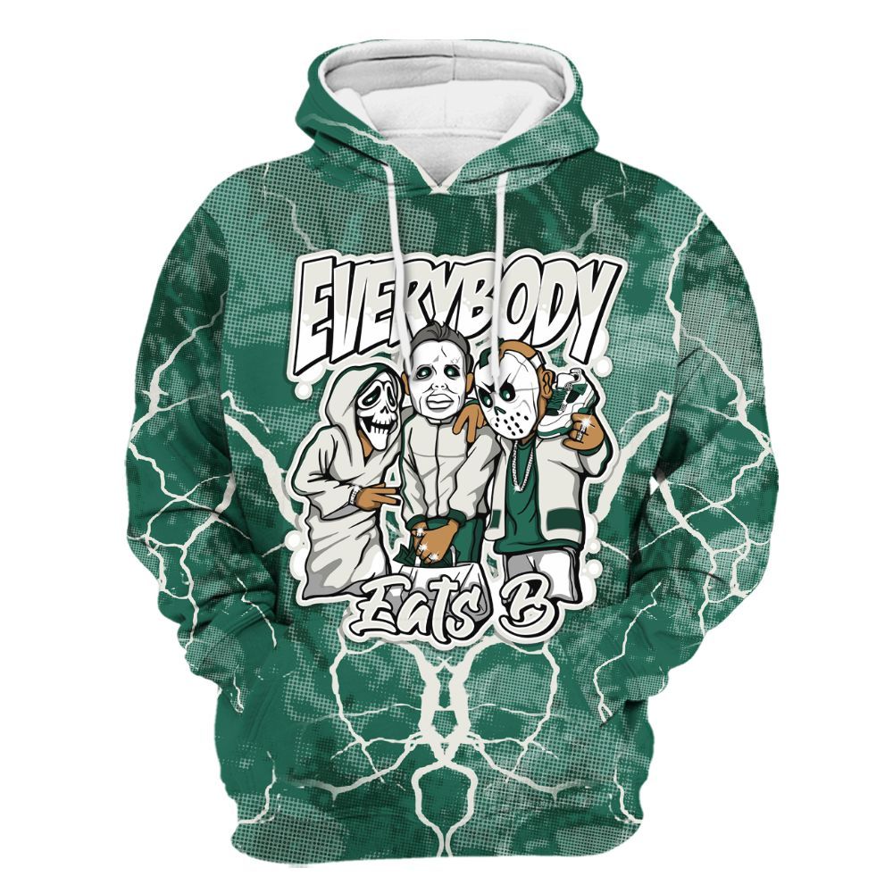 Hoodie To Match Oxidized Green 4s - Everybody Eatin B Graphic Halloween All Over Print