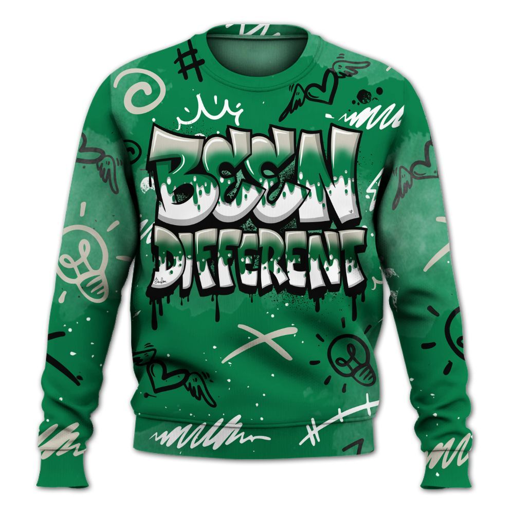 Sweatshirt To Match Lucky Green 2s - Drip Been Di2ferent All Over Print