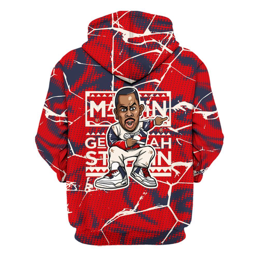 Hoodie To Match Low OG Howard University 1s - Get Tag Sneakers Steppin' Graphic Crack All Over Print