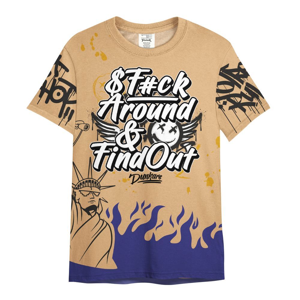 Shirt To Match SE Afrobeats 7s - Graphic Fck Around Find Out All Over Print