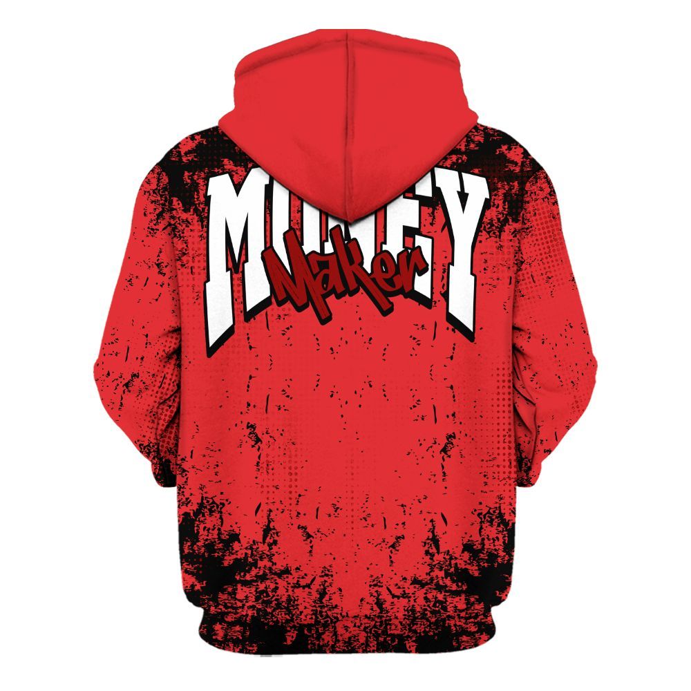 Hoodie To Match Chile Red 9s - Move In Silence Money Street Retro All Over Print