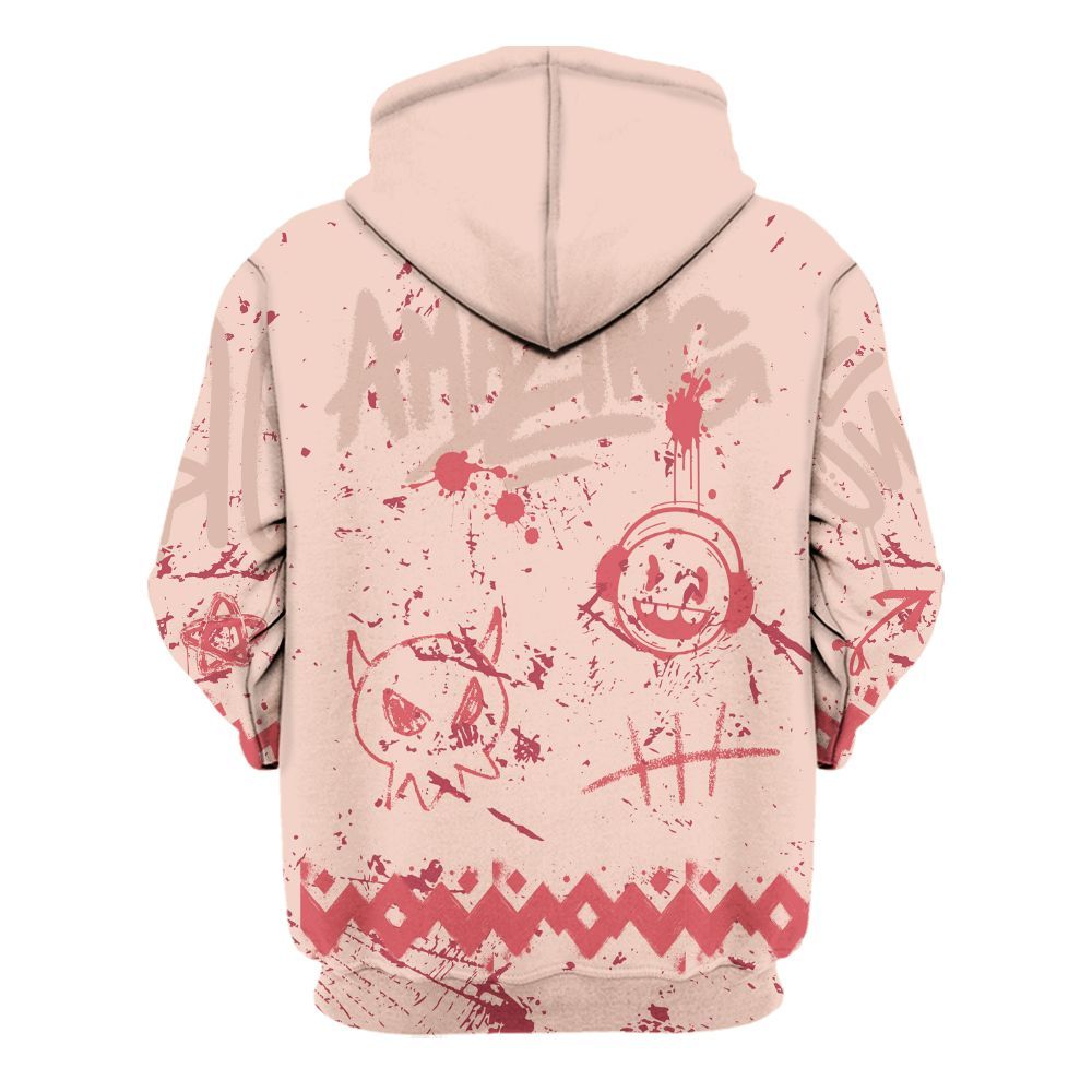 Hoodie To Match Washed Coral 2s Shirt, Friday Sneaker Crayon All Over Print