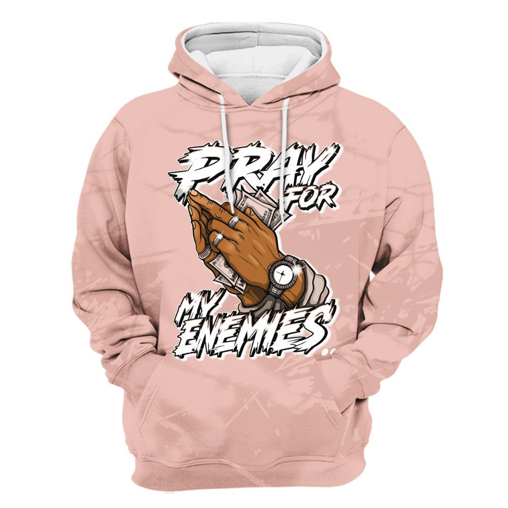 Hoodie To Match Dunk Low Pink Velvet - Prayed For Enemies Graphic All Over Print