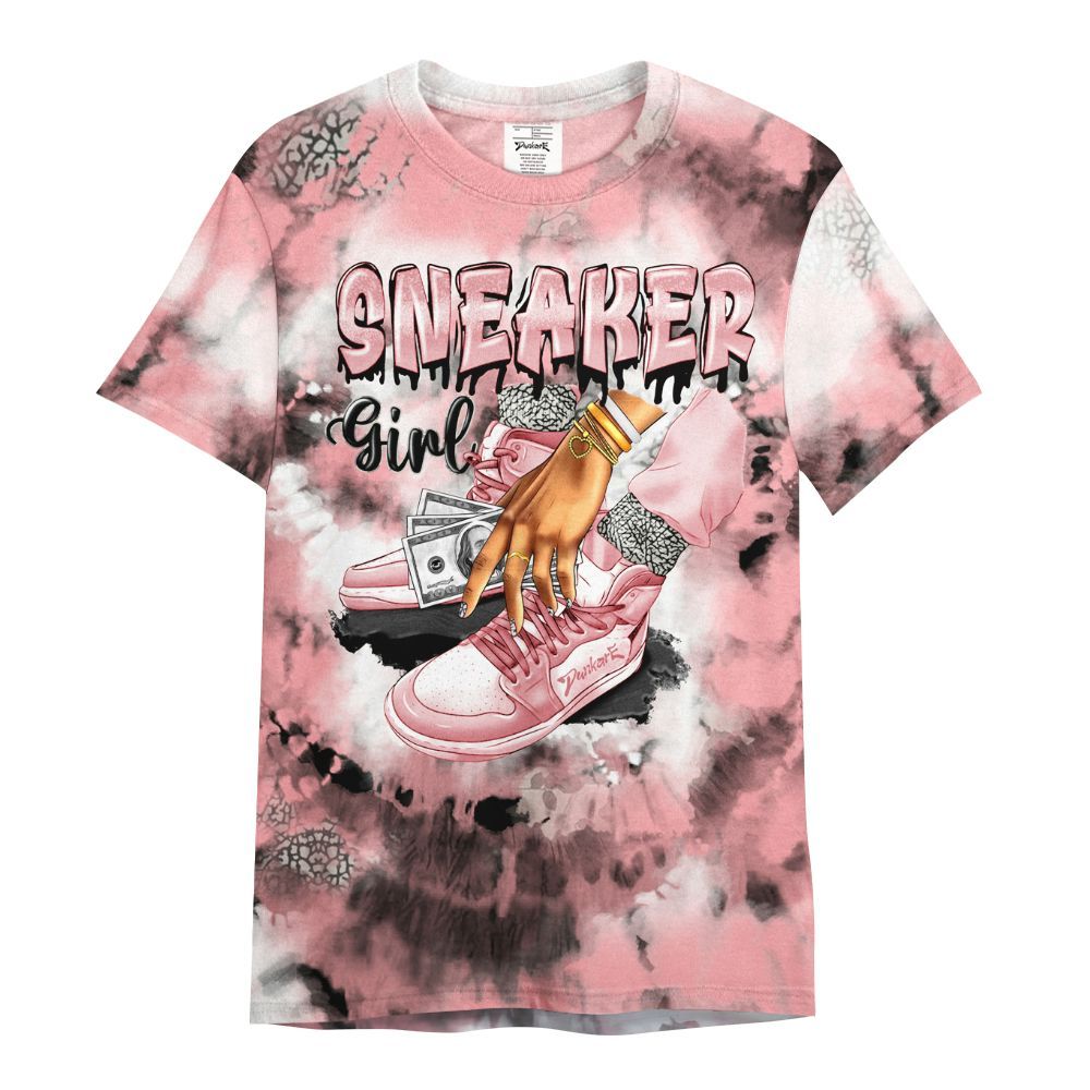 Shirt To Match Retro Wings 3s - SNEAKER Girl Money Drip Tie Dye All Over Print