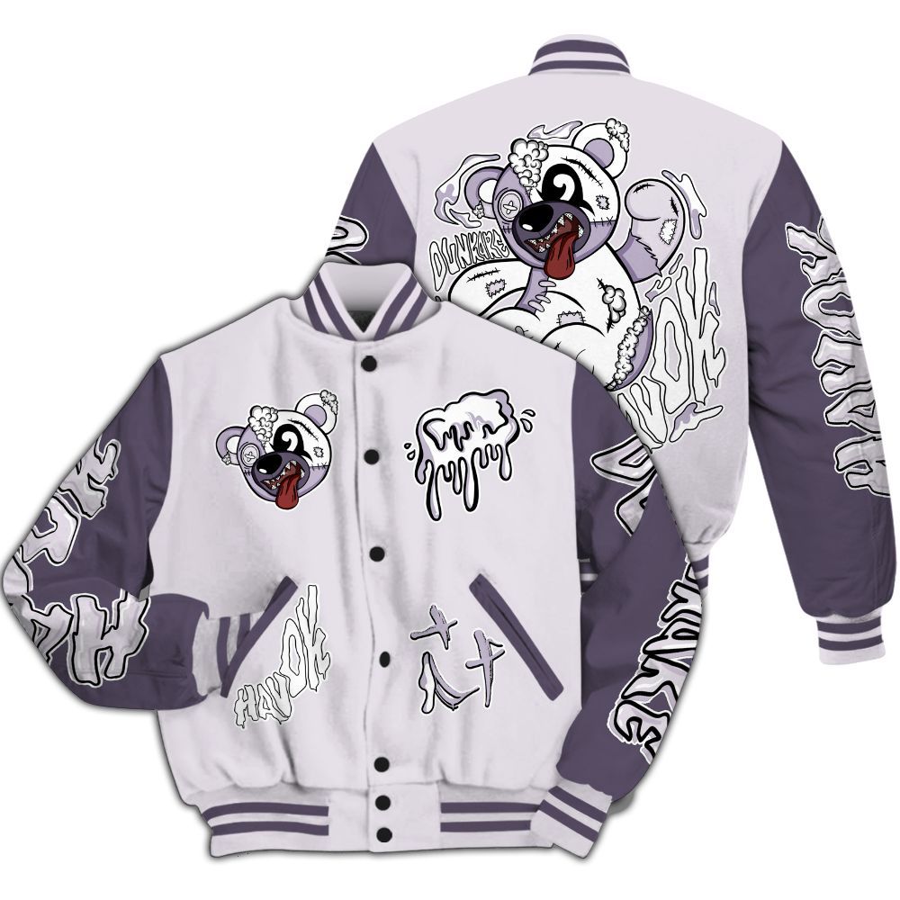Varsity Jacket To Match Book 1 Lilac Bloom - Havok Bear All Over Print
