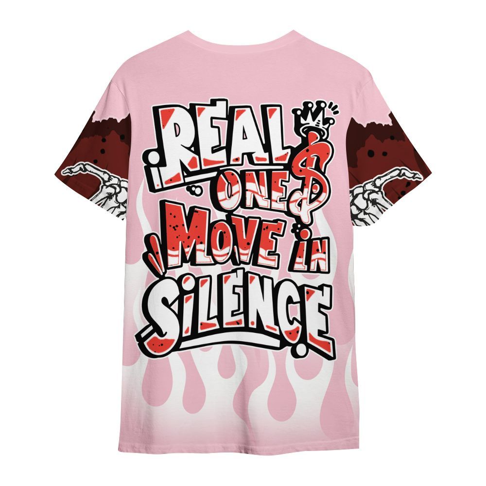 Shirt To Match Retro Awake Arctic Pink - Ones Move In Silence Graphic Trapped All Over Print