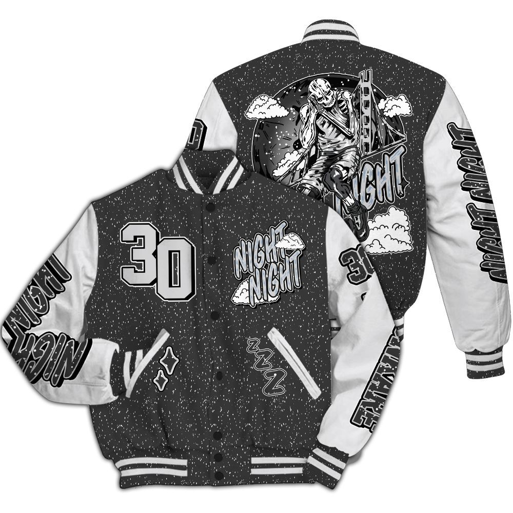 Varsity Jacket To Match Reverse Oreo 6s - Seeya Skeleton All Over Print