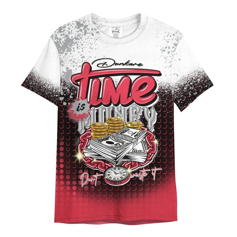 Shirt To Match Black Cement 3s - Halftone Time Is Money All Over Print