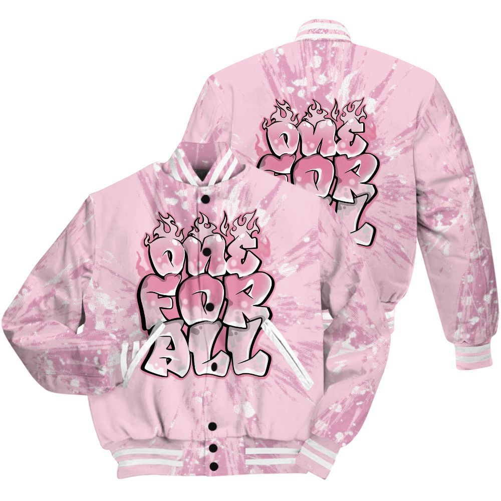 Varsity Jacket To Match Orchid 4s Shirt - Ones For All Graphic Luxury All Over Print