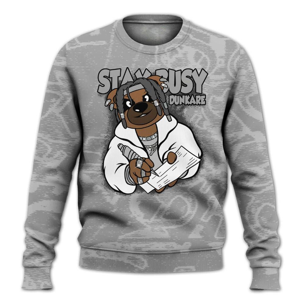 Sweatshirt To Match Black Wolf Grey 12s - Maintain Activity Bear Avant-Garde All Over Print