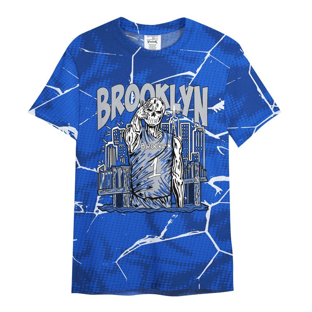 Shirt To Match Air Foamposite One Royal - Brooklyn's Skeleton Crack All Over Print