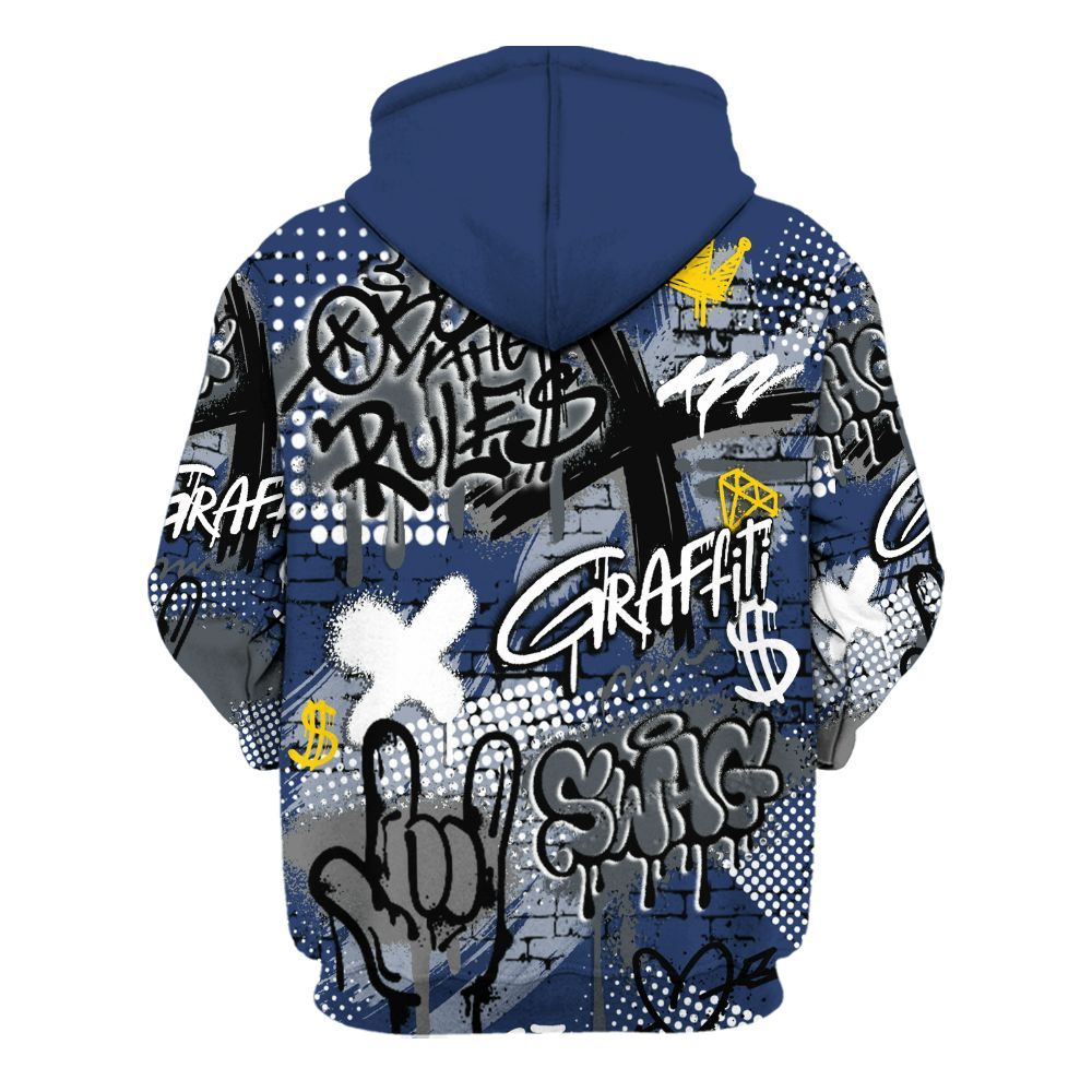 Hoodie To Match Retro Flint 13s - True It Real Graffiti Streetwear All Over Print