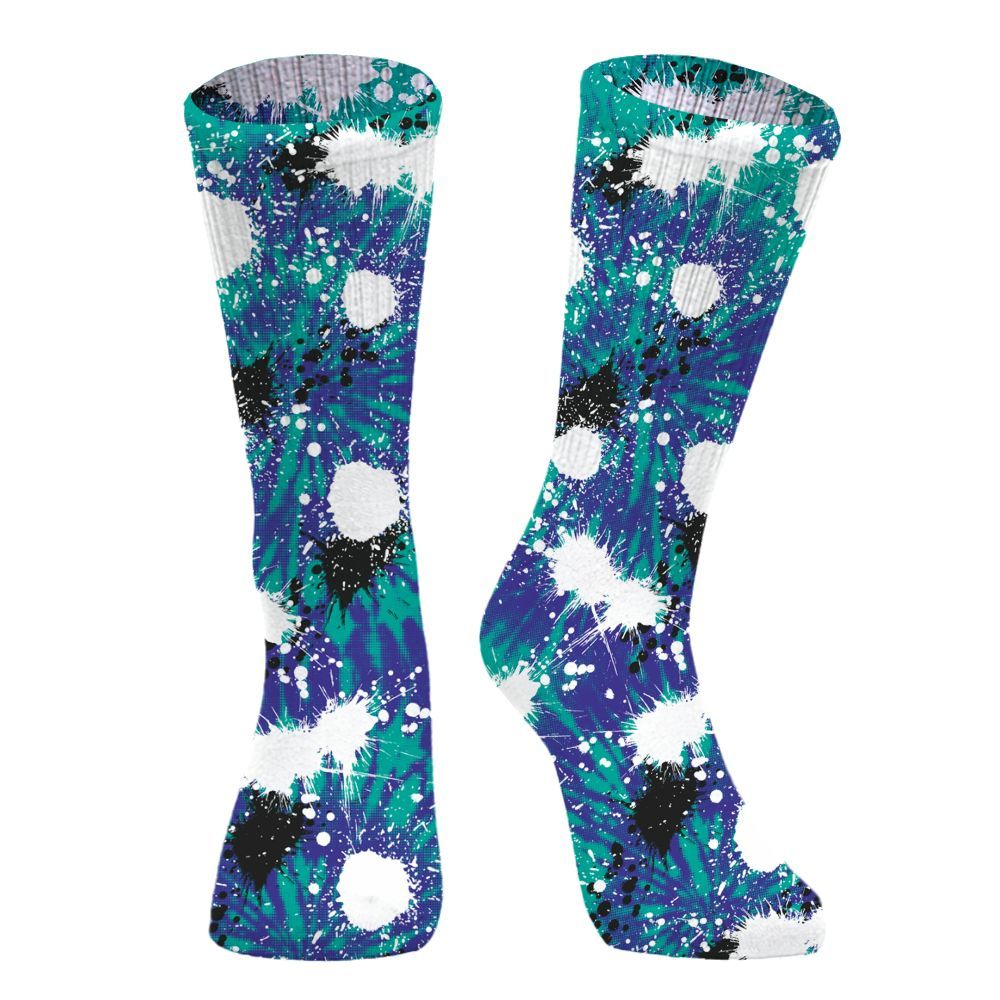 Sock To Match Retro Grape 5s, Tie Dye Graphic