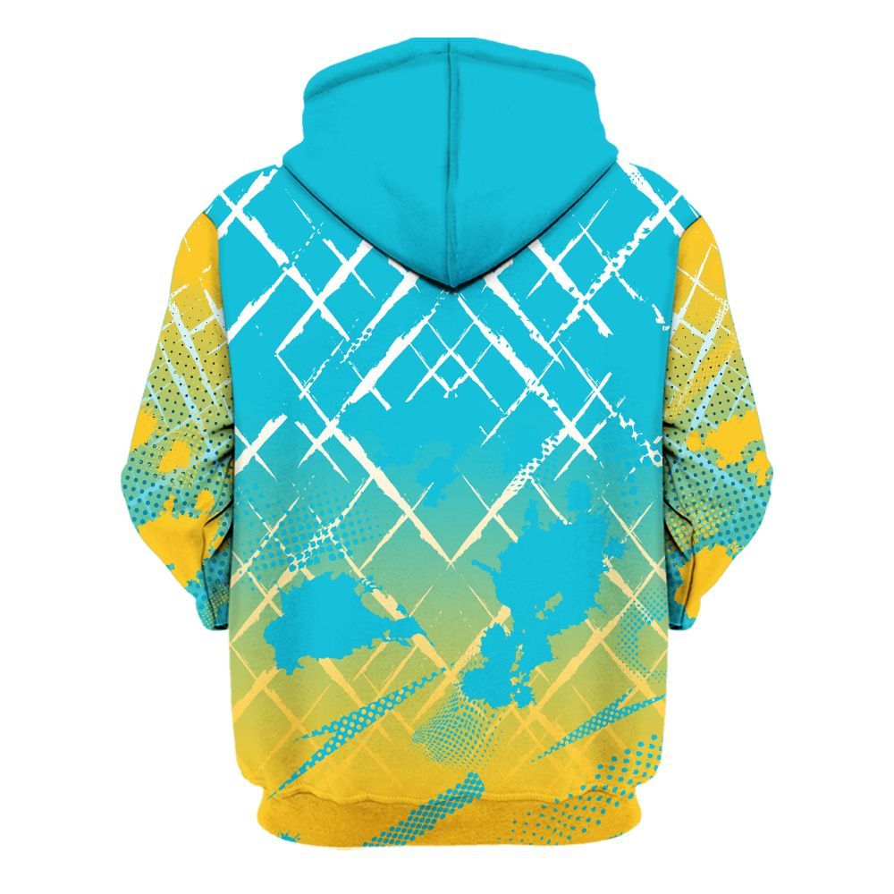 Hoodie To Match Retro Aqua 5s - Halftone Stand Business Dripping All Over Print