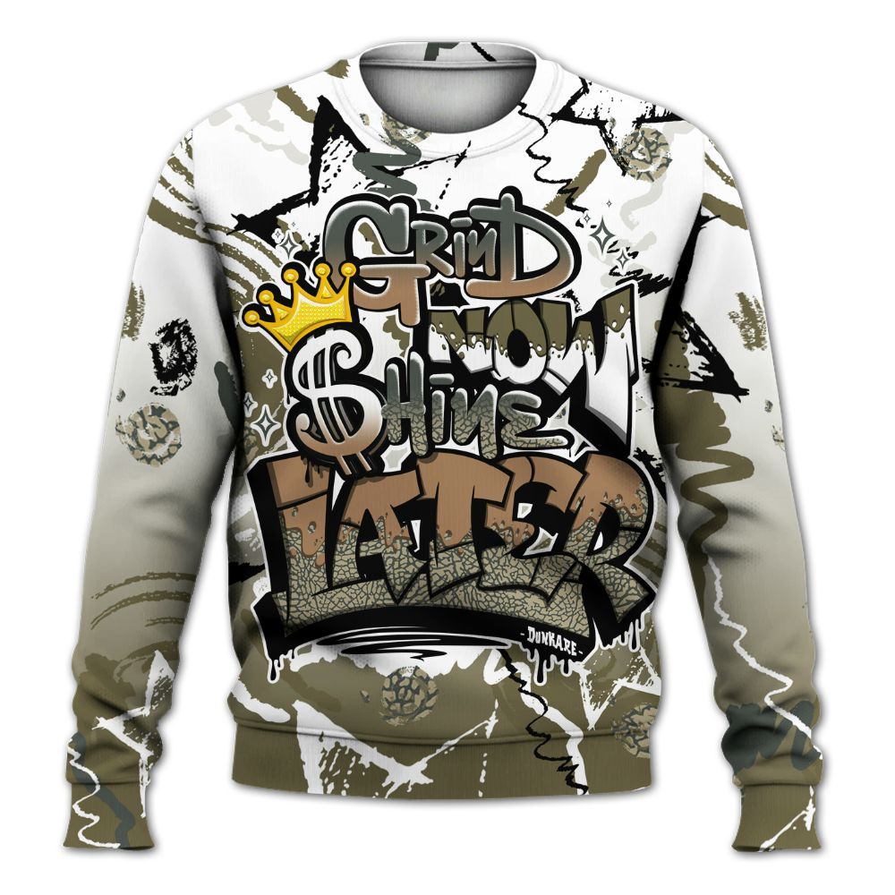 Sweatshirt To Match Retro Family Affair 3s - Grind Shine Later Drip All Over Print