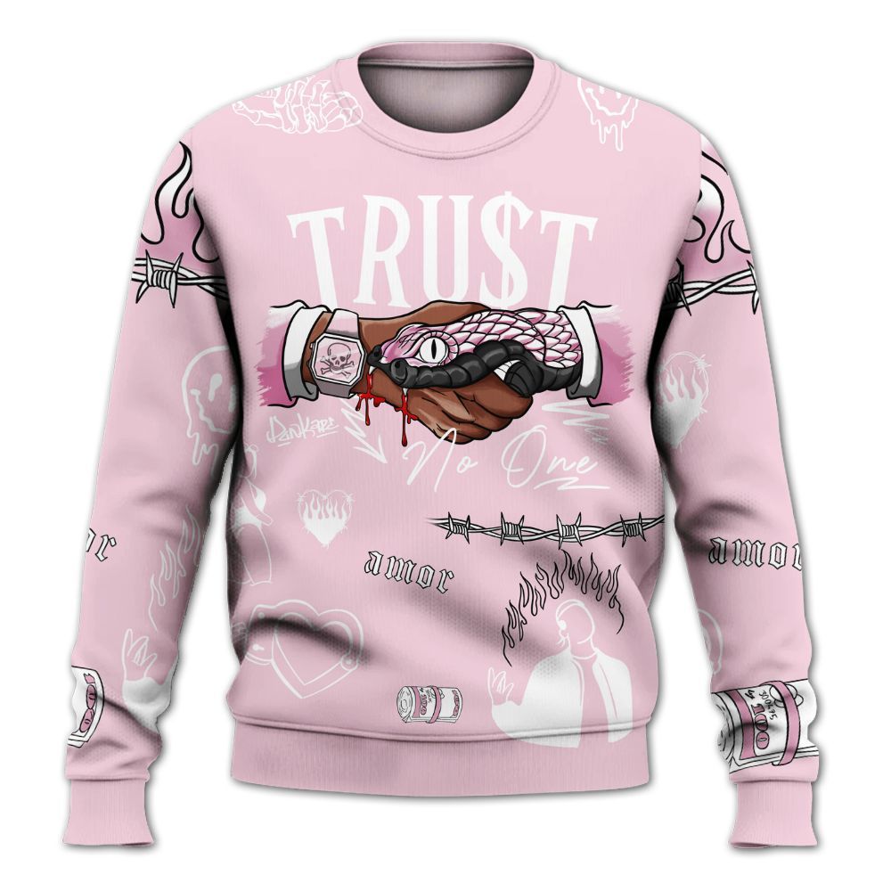 Sweatshirt To Match Orchid 4s - Snake Trust No One All Over Print