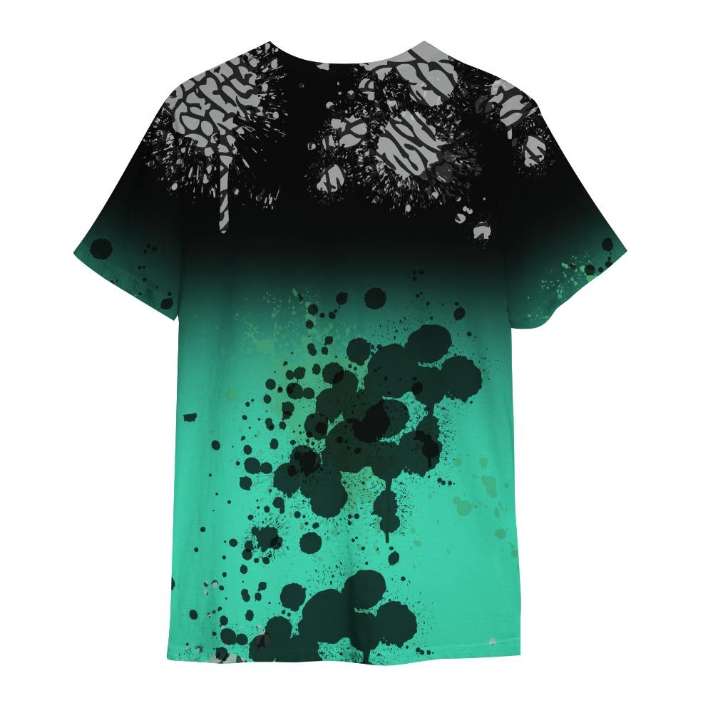 Shirt To Match Shirt Streetwear God Blessed Ink Drip, 3 Green Glow T-- To Match Sneaker Black Green Glow 3s Graphic Tee NCT
