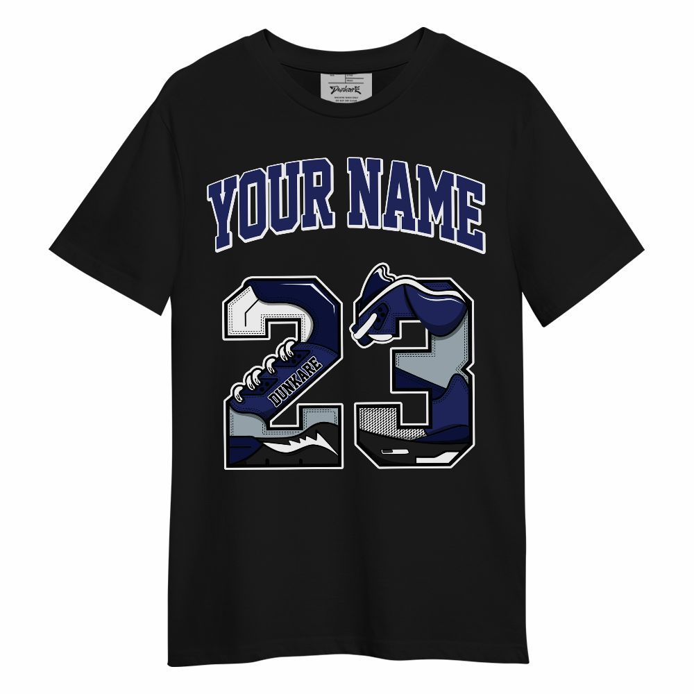 Shirt To Match Midnight Navy 11s - Custom Name Number 23 5s Unisex Shirt