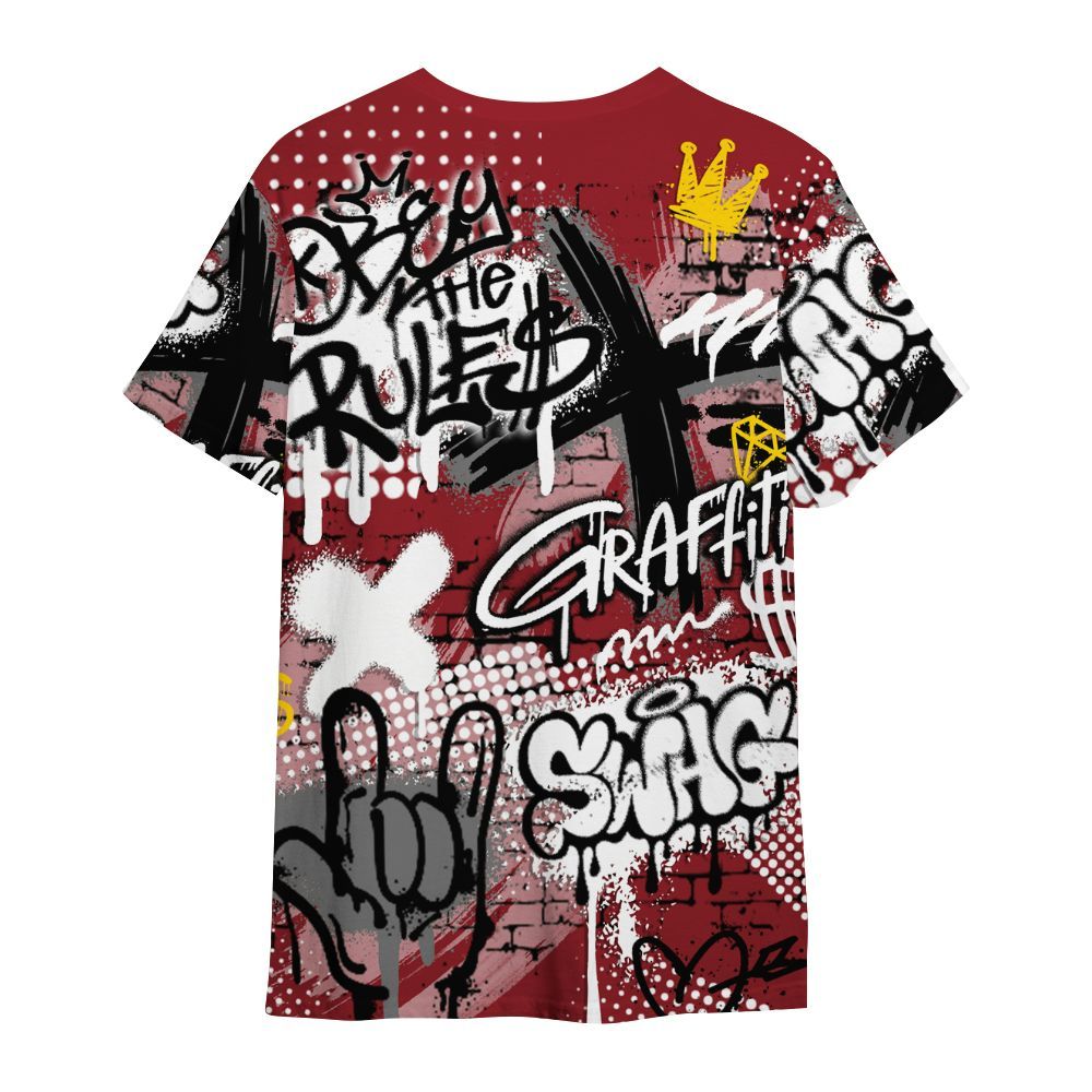 Shirt To Match High Black Toe Reimagined 1s - True It Real Graffiti Streetwear All Over Print
