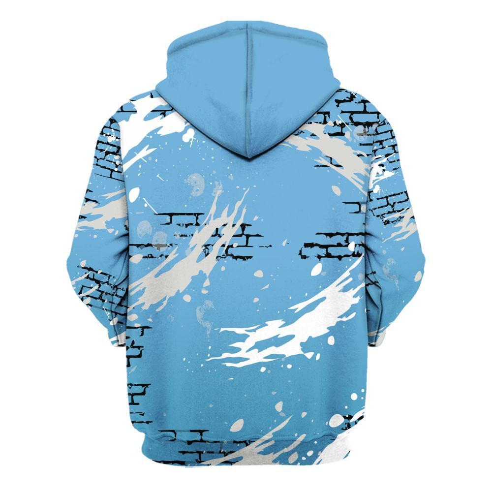 Hoodie To Match SB Dunk Low University Blue - Values Of Loyalty Drip All Over Print