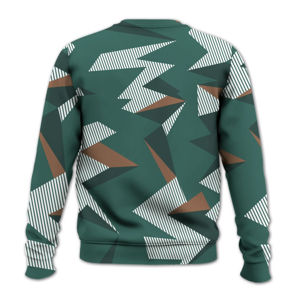 Sweatshirt To Match Low OG Oxidized Green 1s - Geometric Camouflage Pattern All Over Print