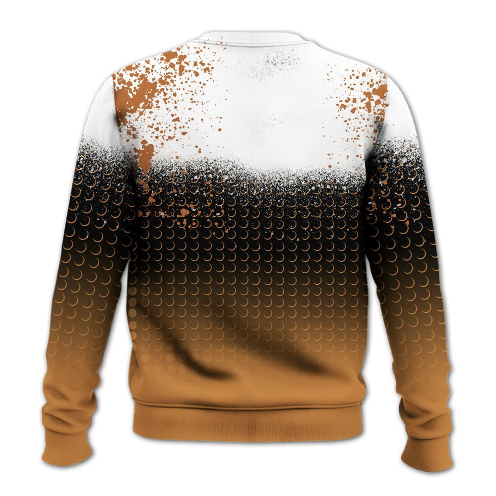 Sweatshirt To Match Dunk Low Nature Wheat Suede - Halftone Time Is Money All Over Print