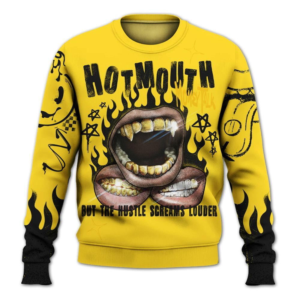 Sweatshirt To Match Retro Thunder 4s - Mouth Burning Street Style All Over Print