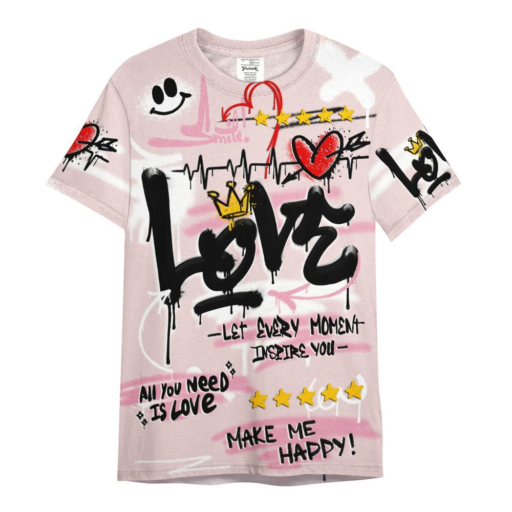 Shirt To Match Dunk Low KD 17 Aunt Pearl - Happy Love Beats Graffiti Streetwear All Over Print