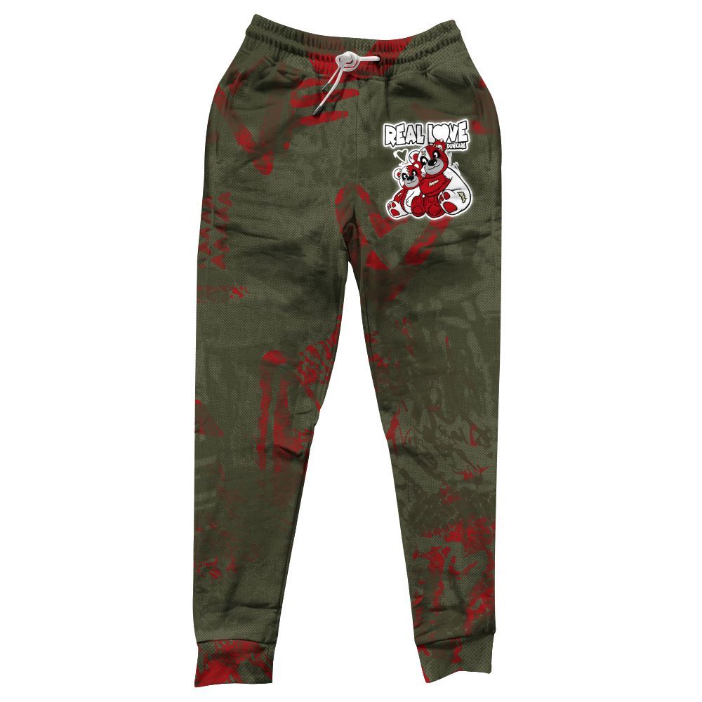 Sweatpant To Match Low OG Medium Olive 1s - Sincere Fondness Bear All Over Print