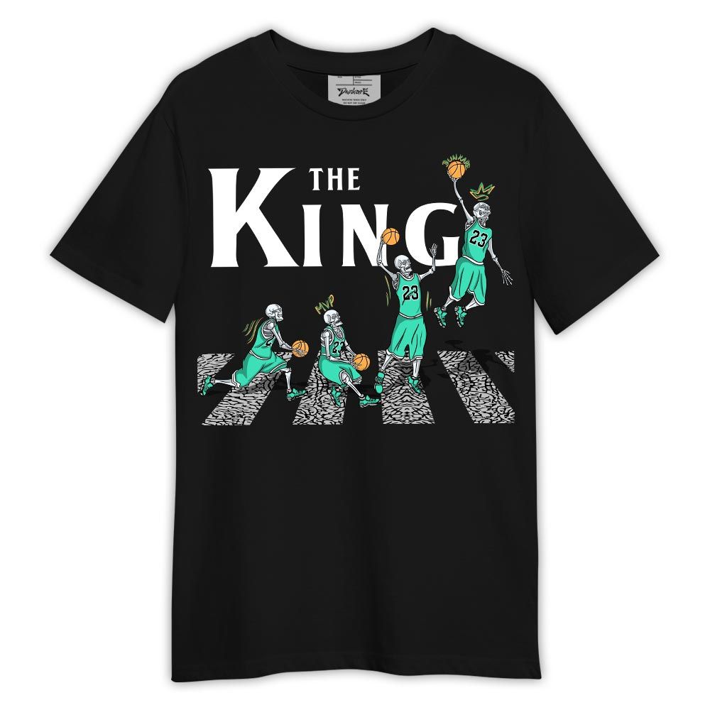 Shirt To Match Black Green Glow 3s - The King Basketball Shirt Outfit 0605 TCD