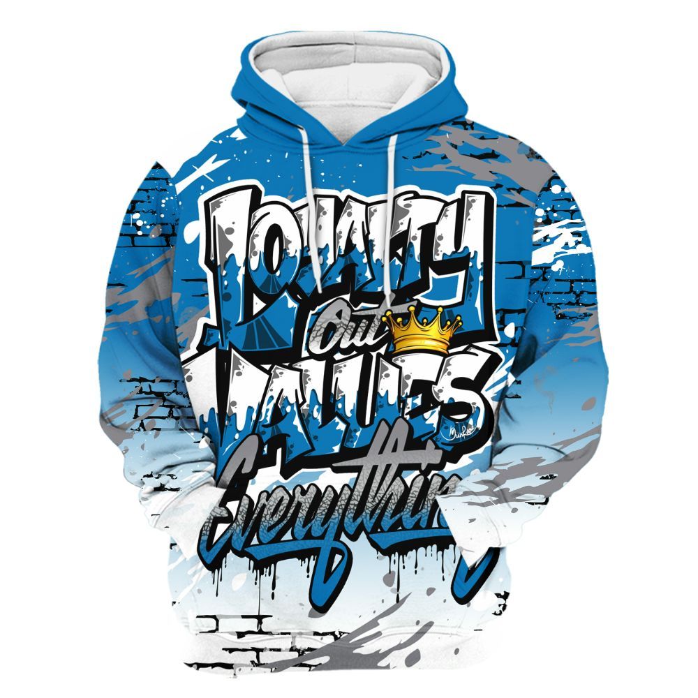 Hoodie To Match Wizards 3s - Values Of Loyalty Drip All Over Print