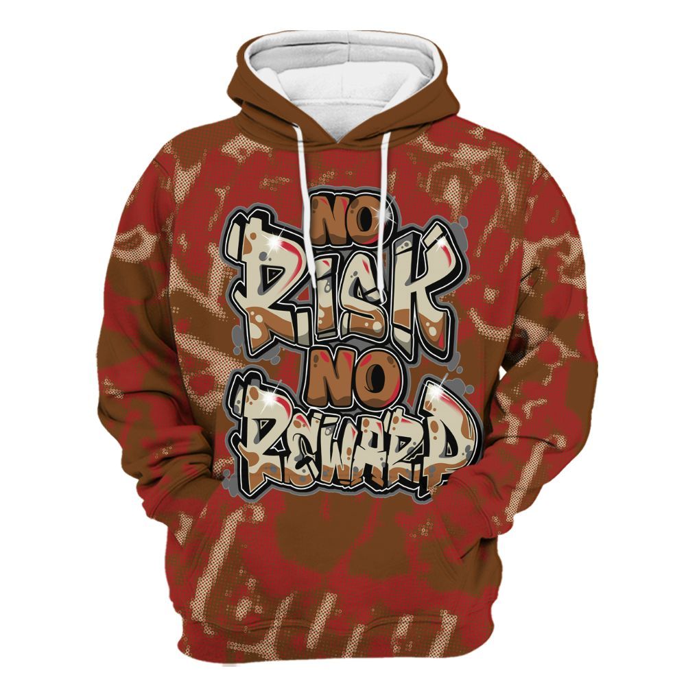 Hoodie To Match Archaeo Brown 5s - No Risks No Reward Street All Over Print