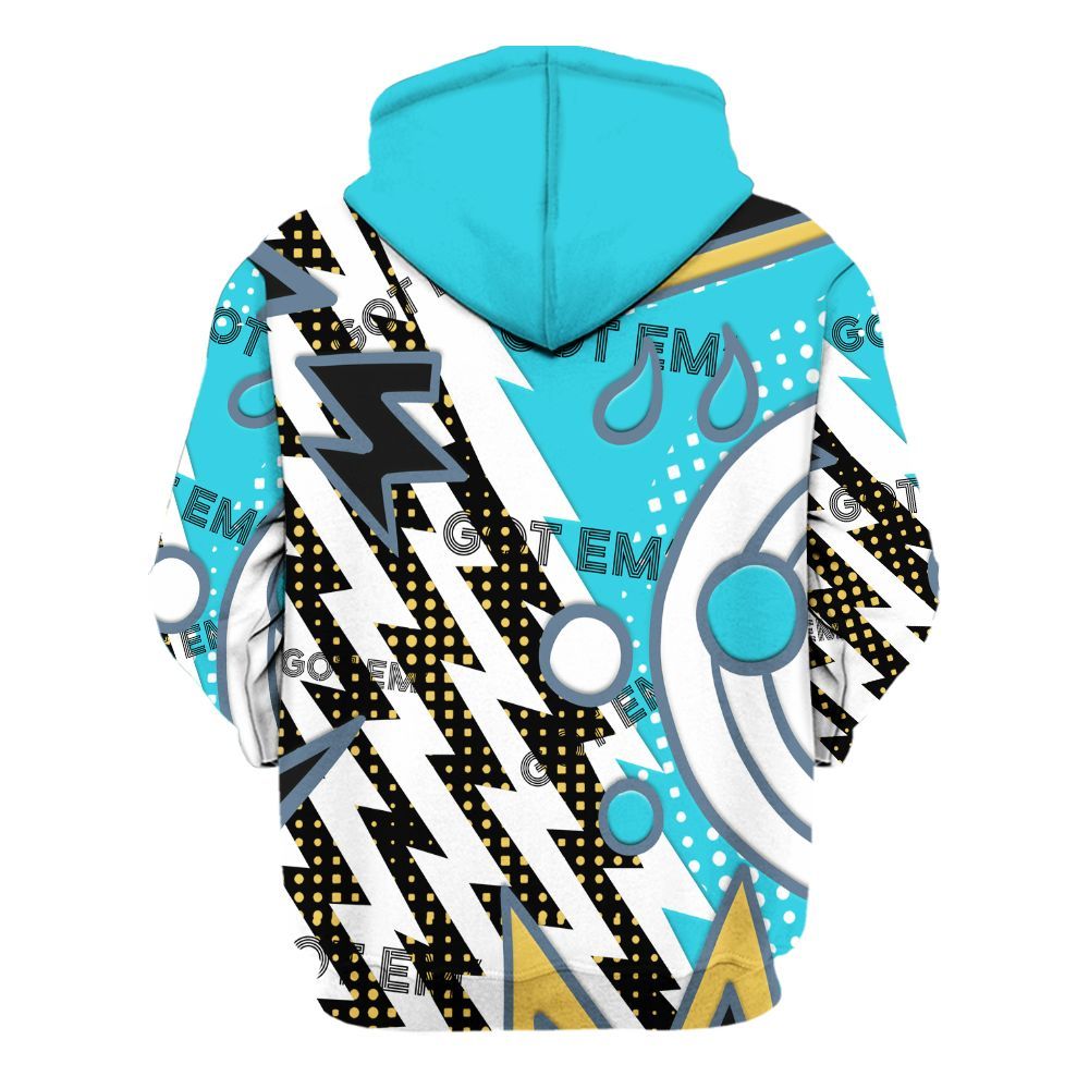 Hoodie To Match Retro Gamma Blue 11s - Retro Vintage 90s All Over Print