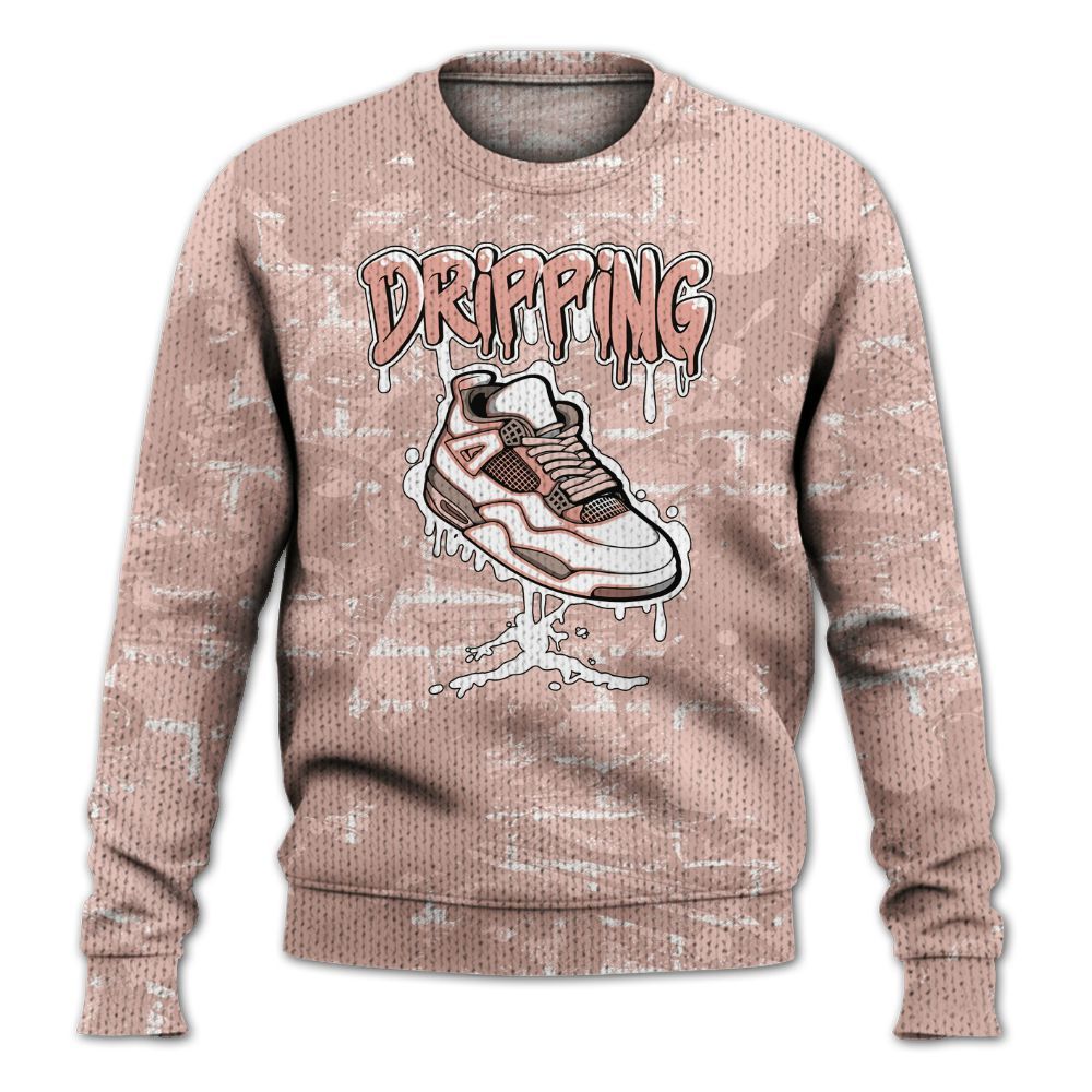 Knitted Sweater To Match Low Legend Pink 11s - Dripping Shoe 4S Graphic Street Art