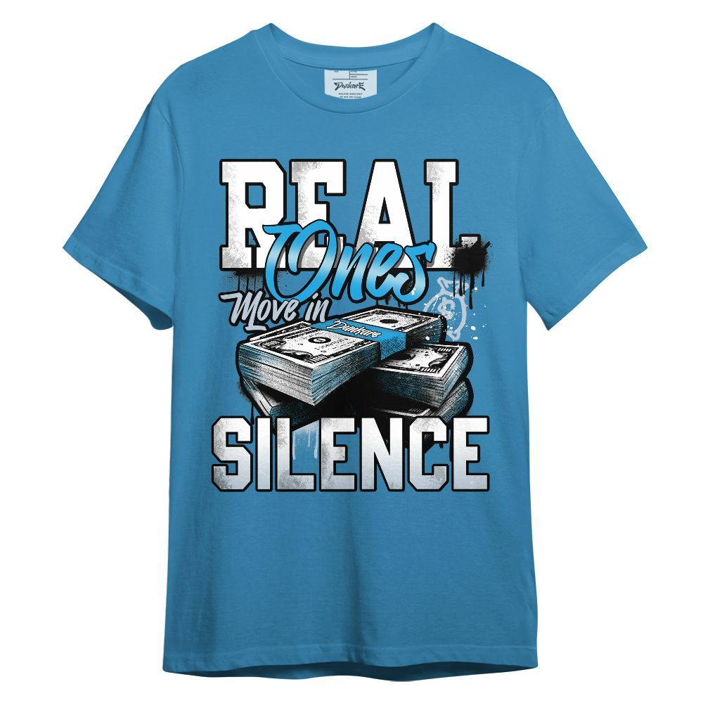 Shirt To Match University Blue Low 2026 11s - Move In Silence Money Graphic