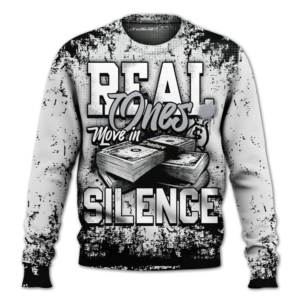 Sweatshirt To Match Baroque Brown 12s - Move In Silence Money Street Retro All Over Print