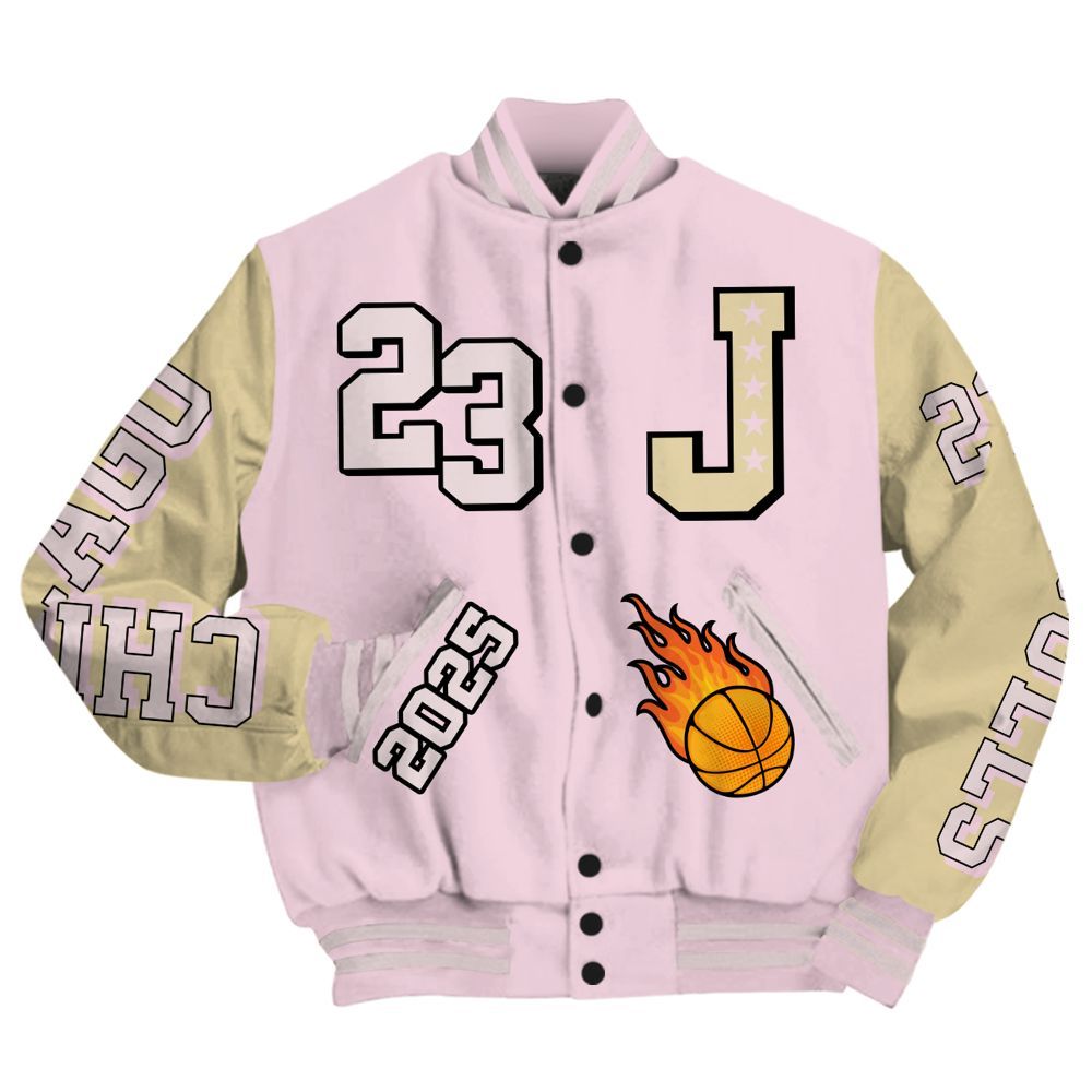 Varsity Jacket To Match Denim Iced Carmine 4s - Chicago 23 Basketball All Over Print