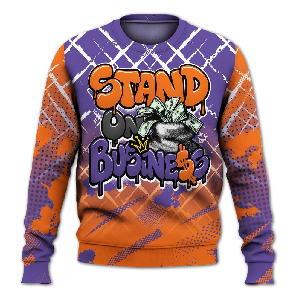 Sweatshirt To Match Air Max Waffle SP Voltage Purple - Halftone Stand Business Dripping All Over Print