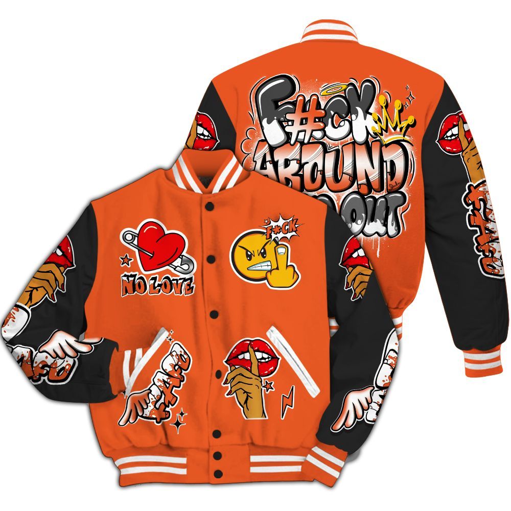Varsity Jacket To Match Retro High OG Shattered Backboard 1s - FK Around Find Out All Over Print