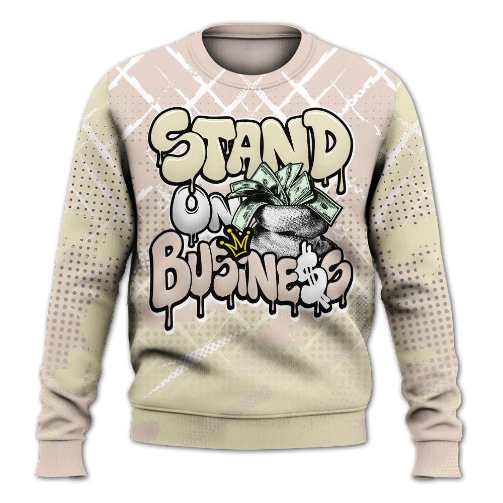 Sweatshirt To Match A Ma Maniere X Fossil Stone 4s - Halftone Stand Business Dripping All Over Print