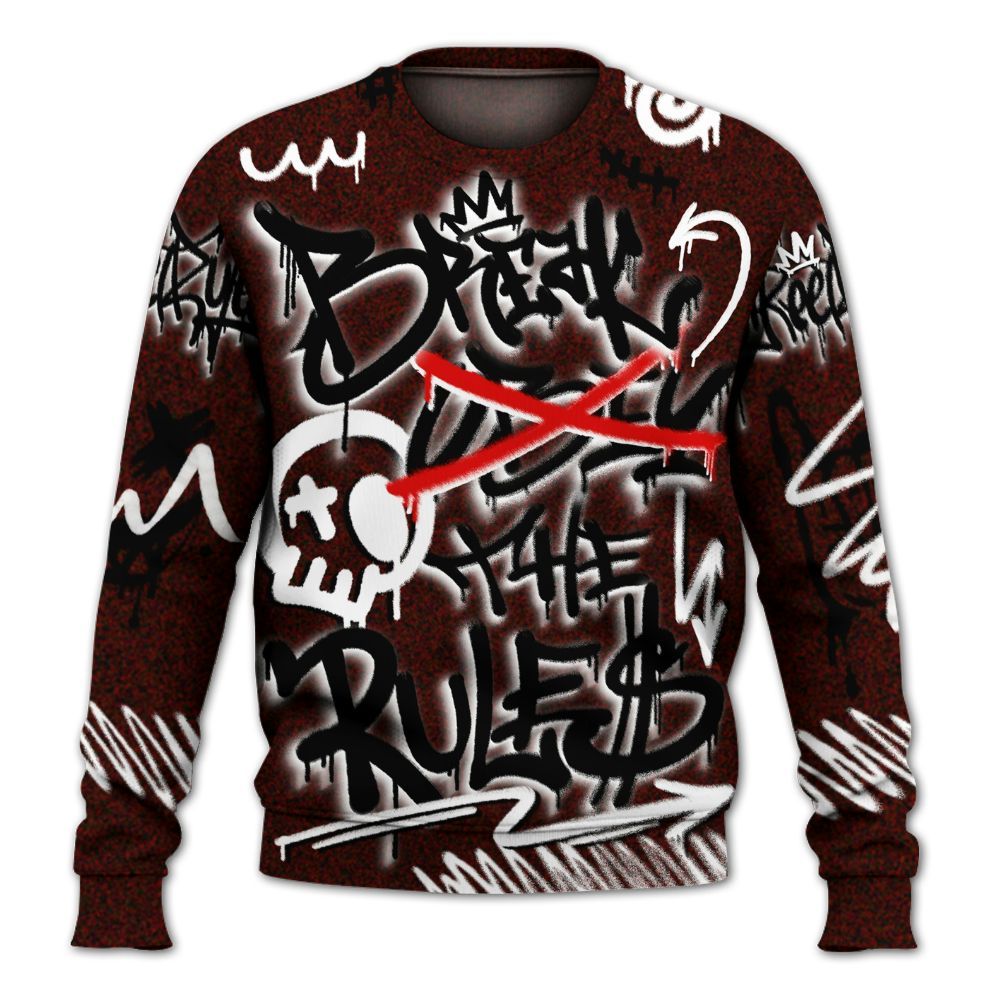 Sweatshirt To Match Air Force 1 Low Halloween Skull 2024 - Break Rules Streetwear All Over Print