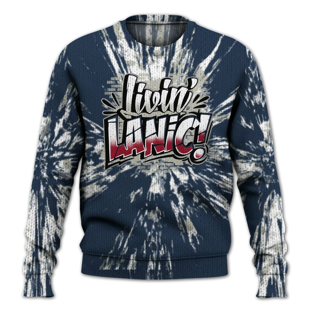 Knitted Sweater To Match Navy Blue 2024 6s - Living Large Graphic Luxury