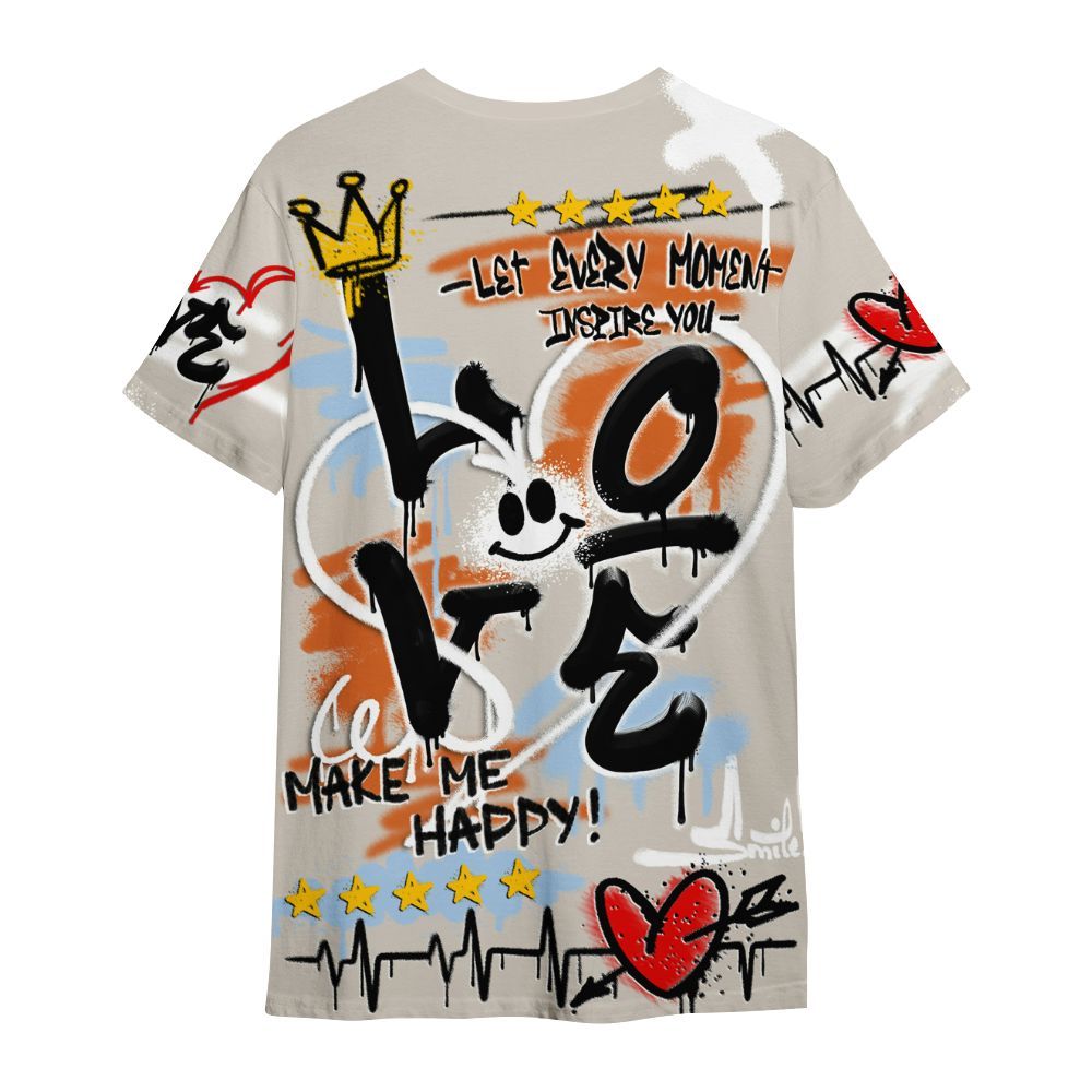 Shirt To Match SE Craft 5s - Happy Love Beats Graffiti Streetwear All Over Print