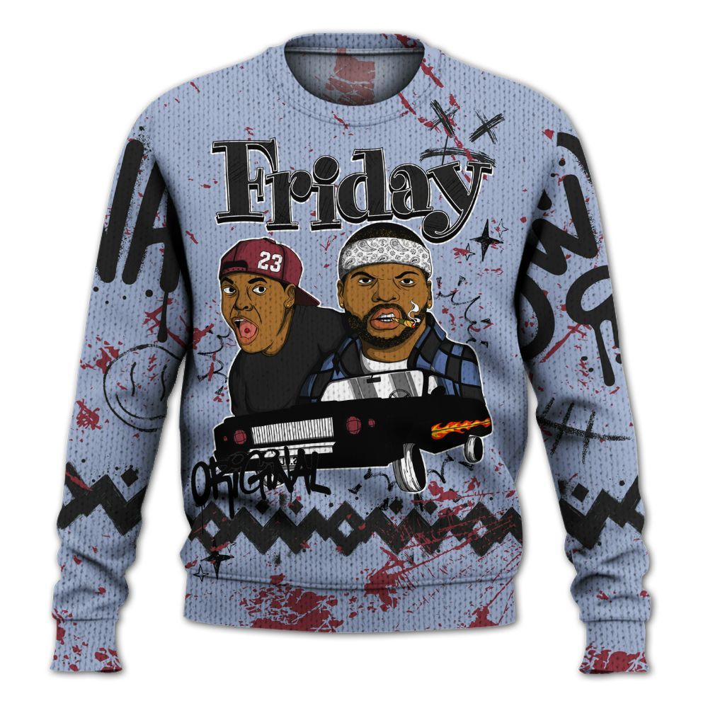 Knitted Sweater To Match Black Metallic 5s - Friday Sneaker Crayon