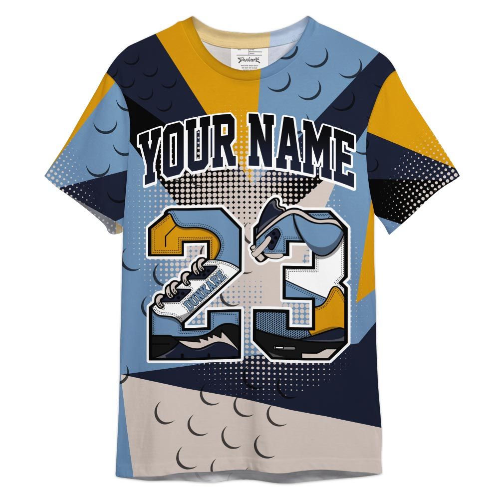 Shirt To Match High OG First In Flight 1s - Poly Custom Name Number 23 5s Shirt Outfit 1405 HDT