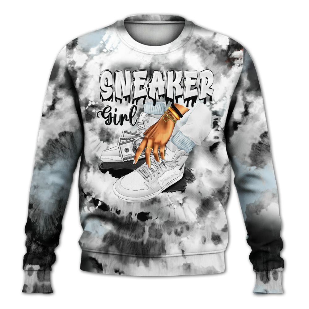 Sweatshirt To Match Kobe 9 Protro Halo - SNEAKER Girl Money Drip Tie Dye All Over Print